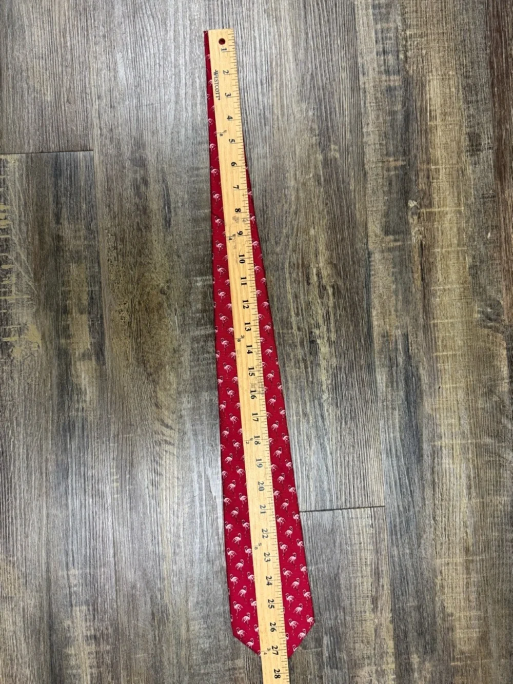 Ralph‎ Lauren Red Tie with Pink Flamingo Motif